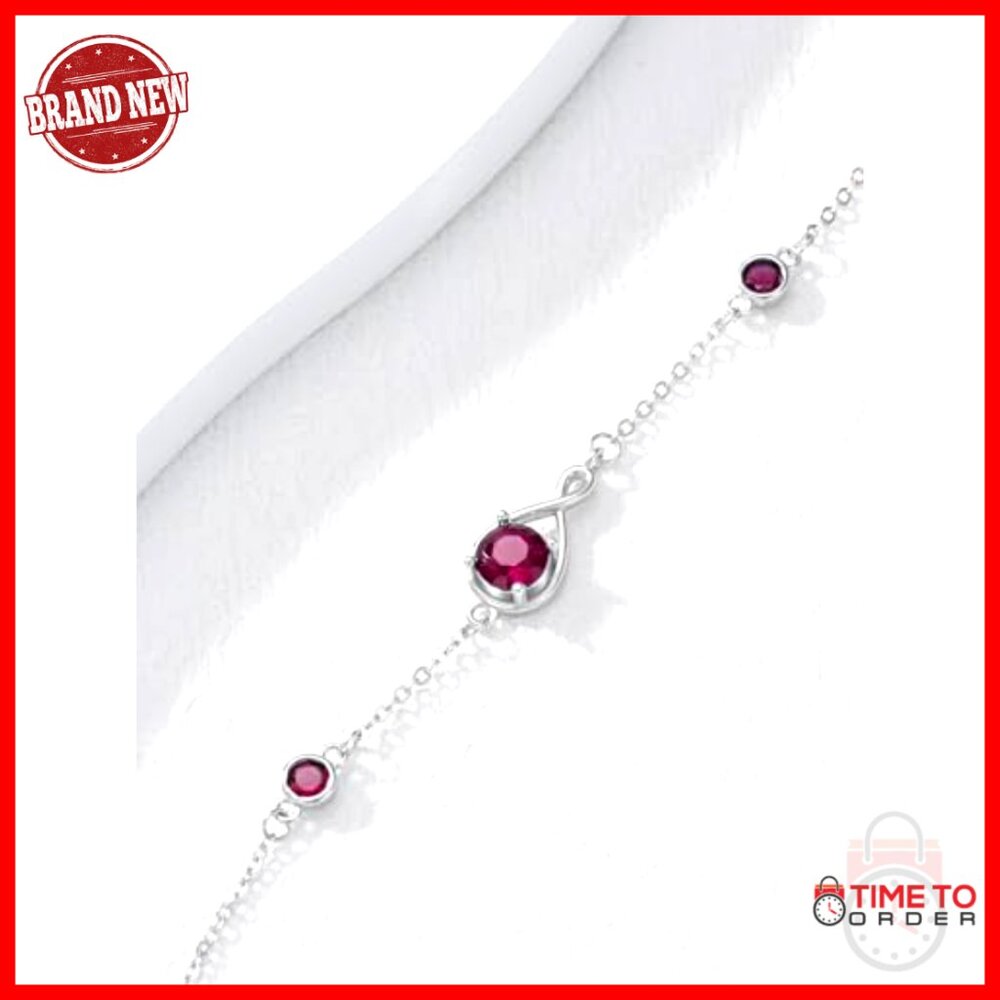 Sterling Silver Infinity Link Ankle Bracelet Adju… - image 5